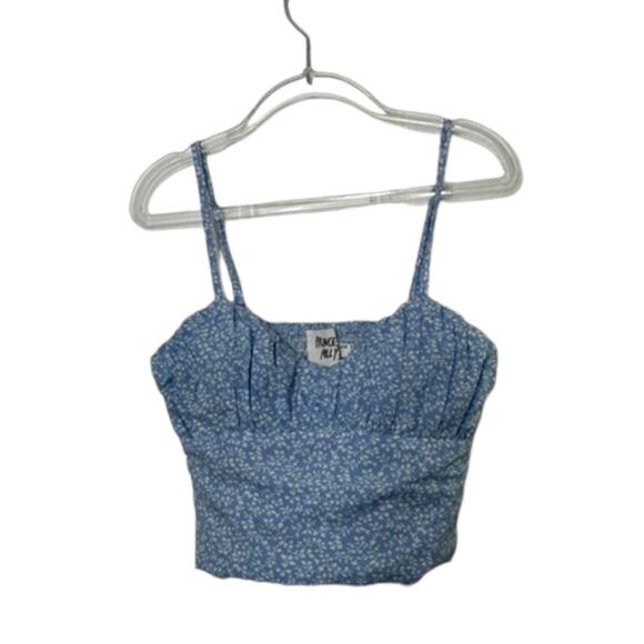Princess Polly Tiarnie Top Blue Floral Print Size 2 - Picture 2 of 7